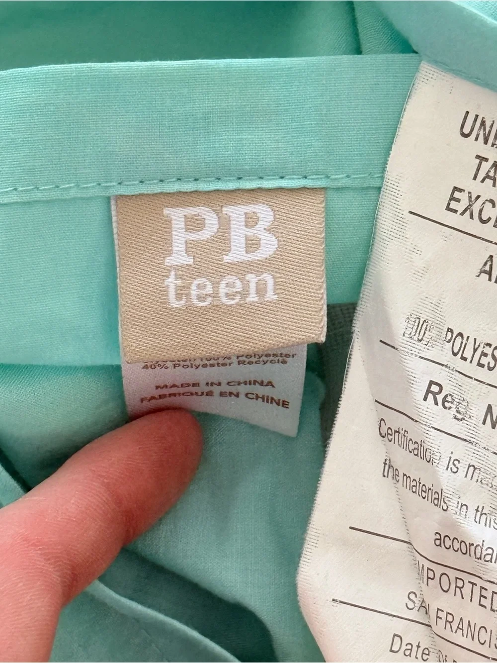 Pottery Barn Teen Dunes Tie Dye Standard Sham Green Blue